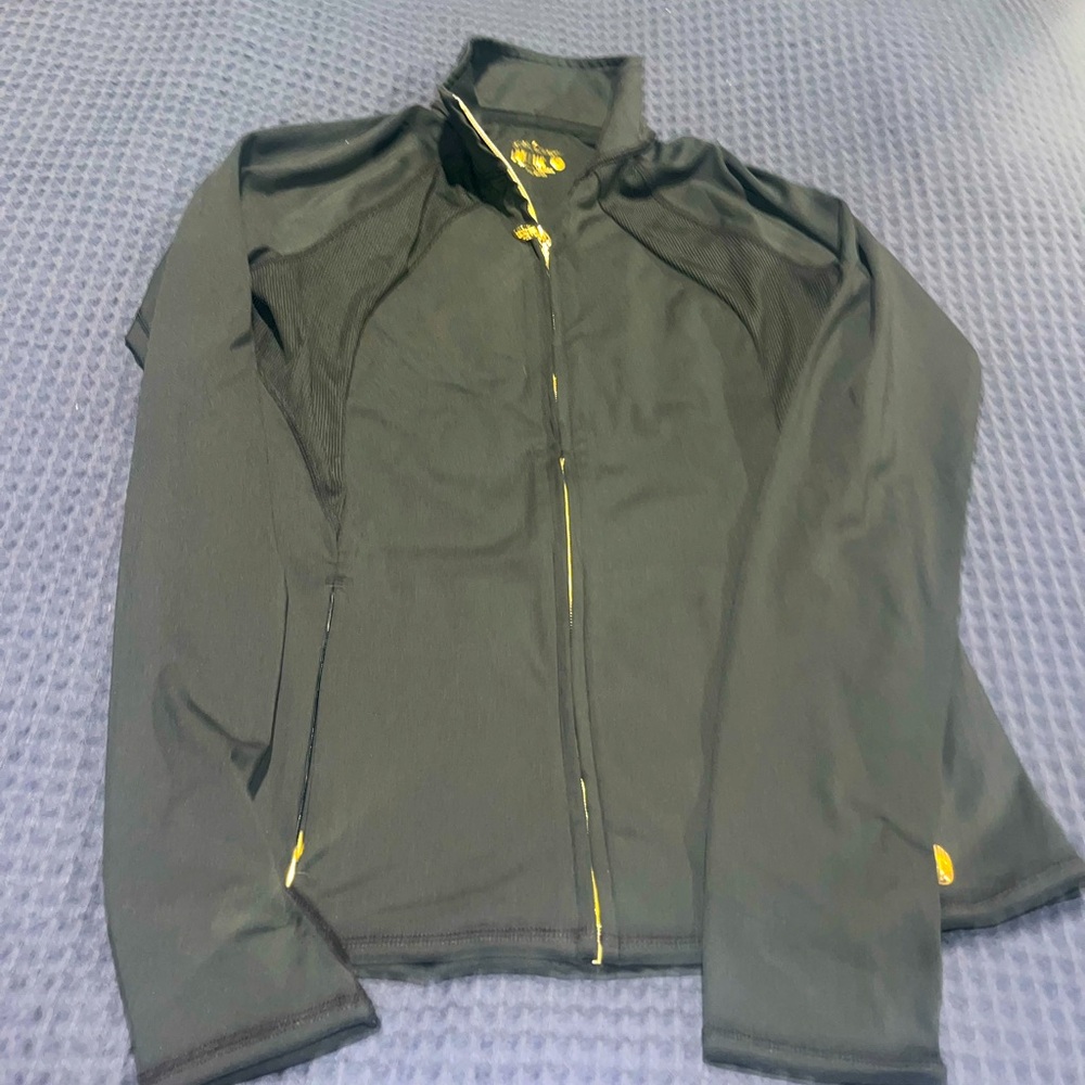 Lilly Pulitzer black and gold Luxletic track jacket size smalll
